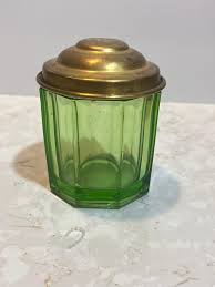 Vintage Uranium Glass Humidor Jar Tobaccos Jar - Etsy