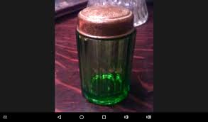 Vintage Vaseline Uranium Glass Tobacco Jar With Ornate Lid ...