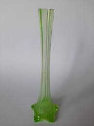 Antique Vase Made of Green Uranium Glass H-25.5 Cm. - Etsy ...