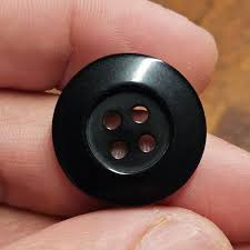 6-12 Pieces Button Buttons 23 Mm 2.3 Cm Plastic Black + ...
