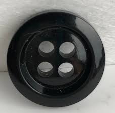Button Sets: Black , 4 Holes, Shiny, Just Under 3/4 Inch Size ...