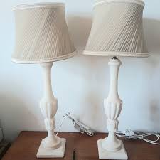 Table Lamps 77 cm Natural White Alabaster White Large Whit ...