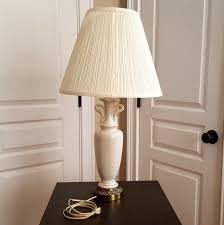 Vintage 1940s/50s Urn Style Lamp Floral White Ceramic ...