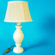 Vintage Alabaster Table Lamp | Hollywood Regency | White ...