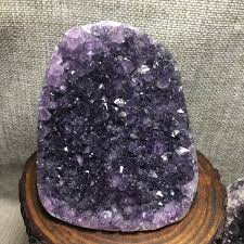 569g Natural Amethyst Cluster Geodes Cut Base Quartz Crystal ...