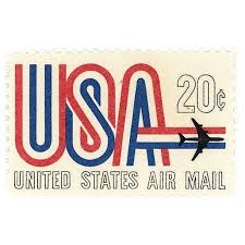 USA Air Mail Postage Stamps (20 Cents Each) — Little Postage ...