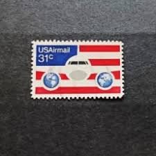 sello usado. estados unidos. avión, globos terr - Buy ...