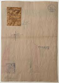 René Magritte (Handmade) Drawing On old Paper Signed & Stamped Mixed Media | eBay