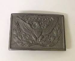 VTG ANTIQUE HEAVY PEWTER(?) MILITARY E PLURIBUS ...