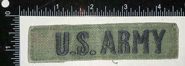 Cold War 1950-60s US Army OD & Black Uniform Tag Tape Patch KOREAN MADE USED | eBay