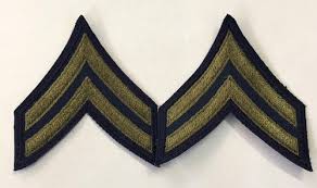 Pair of US Army 1950's Corporal Navy Twill Ranks | Army ...