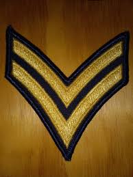 New Patch - US Army Corporal Police Chevron Black & Gold ...