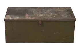 Sold at Auction: Antique World War II Era Metal Military Trunk