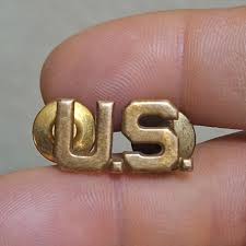 40s US Military Gold Tone Metal U.S. Initials Pin - Etsy