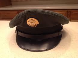 Military Hat Vintage US Army Serviceman Green Wool W/ Visor ...