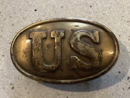 Civil War Reproduction Army Us Brass-lead Belt Buckle ...