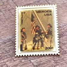 2001 Heroes 9/11 USA Forever Stamp Lapel or Hat Pin Firemen Flag | eBay