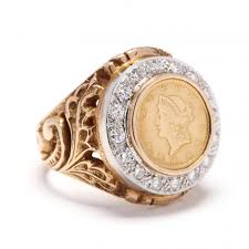 10KT Gold, Gold Coin, and Diamond Ring (Lot 4063 - Fine Estate JewelryDec 19, 2019, 9:00am)
