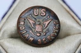 Vintage US Indian Service Button - Etsy Israel