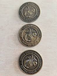3 Vintage US Marine Corps Semper Fidelis Coins - Toys for ...