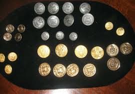 Vintage Military Buttons Gold Metal Silver Metal 31 total old Rare Classic Mix | eBay