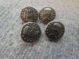 VINTAGE LOT 4 WATERBURY MILITARY BUTTONS | eBay