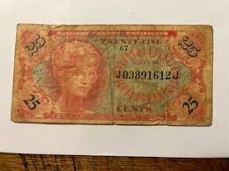 Military Payment Certificate Series 641 25 Cents Circ #15385 | eBay Australia