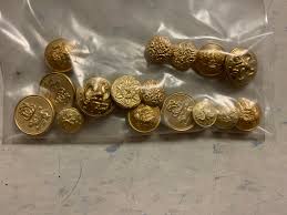 Vintage Gold Metal Buttons Random Set of 16 Uniform Shank ...