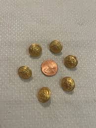 6 Beautiful Gold Colored Vintage Buttons #20 - Etsy