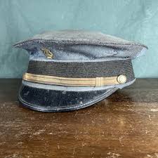 Antique 1900s WWI Army Band Visor Hat Cap Lyre Military ...