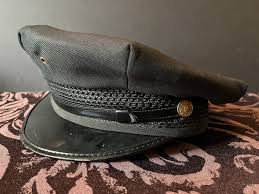 Vintage Authentic Police Issue Eight Point Peaked Hat Cap ...