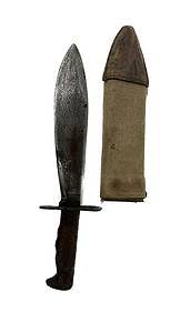Wwi Bolo Knife In Scabbard
