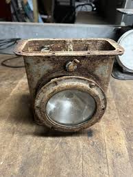 Vintage Old WW2 WWII US Navy Military Ship Boat Deck Lamp Lantern Light Parts | eBay
