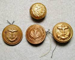 4 WWII U.S. Navy Petty Officer's Coat Size Buttons EC, buy ...