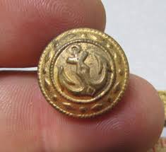 vintage group of 4 military buttons, 2 navy and 2 army it ...