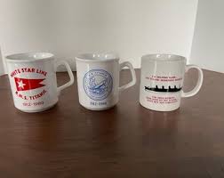 1980's TITANIC Souvenir Mugs (3 Sold Separately) the Titanic ...