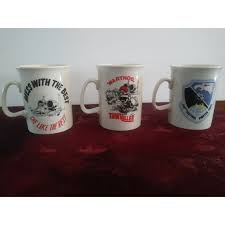 RARE Set of 6 Aviation Pilot Mugs by Birdbrook Lincoln ...