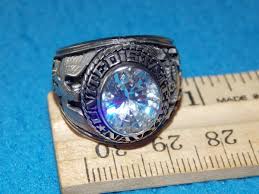 VINTAGE - U.S. NAVY MEN'S CLEAR Stone Ring Size 8.5 - NOS ...