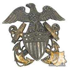 WW2 US Navy USN Officers Hat Badge Insignia (Multi-piece ...