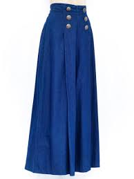 Denim Gaucho Pants