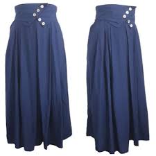 Navy Blue Pleated Midi Skirt Vintage Women's High Rise Gold Button Detail Faux Belted Skirt, Pockets, 80s, UK 12, Size Medium - Etsy Finland