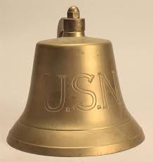 Lot - U.S. NAVY SHIP'S BELL In brass. Engraved "U.S.N. ...