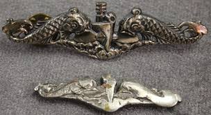 US Navy Submarine Sub Badge Dolphin Naval PB sterling ...