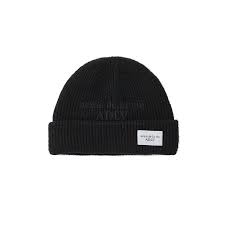 24FW BASIC LOGO LABEL POINT BEANIE BLACK - ACMÉ DE LA VIE ...