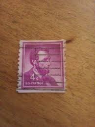Vintage Abraham Lincoln four cent stamp | Mercari