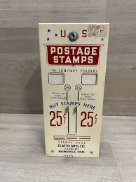 Vintage Metal US Mail Postage Stamp Vending Machine ...