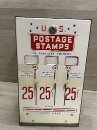Vintage Metal US Mail Postage Stamps Vending Machine ...