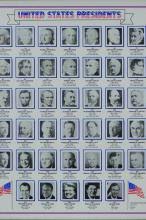 Sold at Auction: Framed Vintage U.S. Presidents Poster, approx. 1990