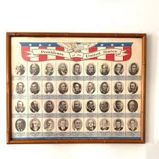 Vintage 1970s Framed Presidents of the United States Placemat, S S Kresge Co Paper Public Service Placemat, 11 X 14 - Etsy
