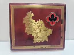 Vintage US Zone OCCUPATION GERMAN Brass Embossed Map ...